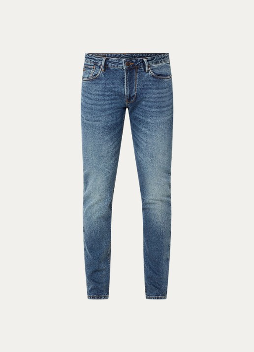Armani Slim fit jeans met steekzakken - voorkant 2 indigo