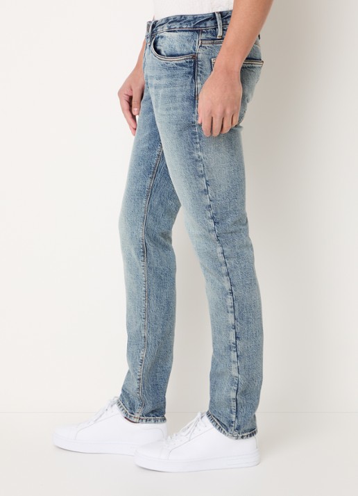 Armani Slim fit jeans met steekzakken - detail 2 lichtblauw