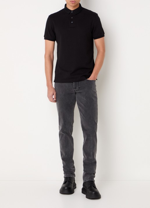 Armani Slim fit jeans met steekzakken - voorkant 4 lichtgrijs