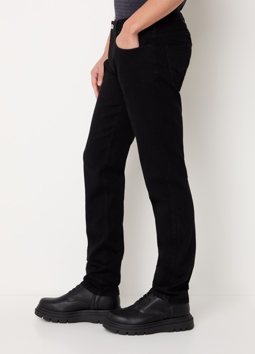Armani Slim fit jeans met steekzakken - detail 5 zwart