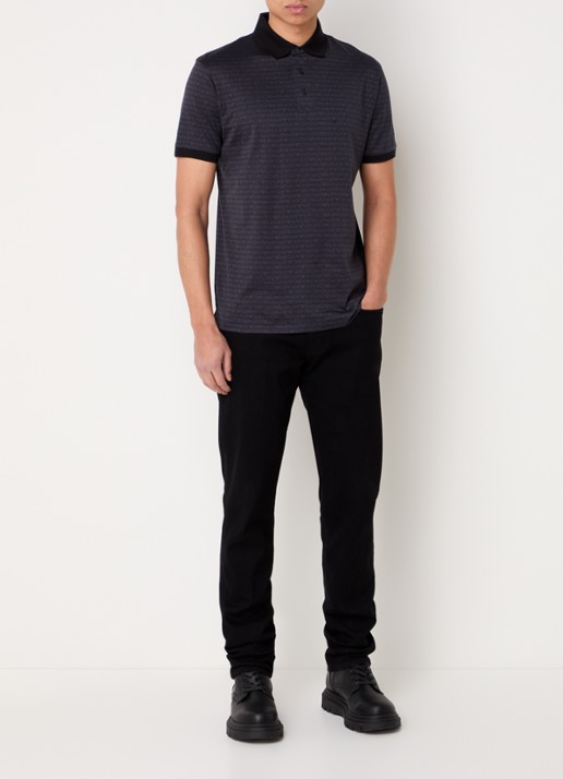 Armani Slim fit jeans met steekzakken - voorkant 3 zwart
