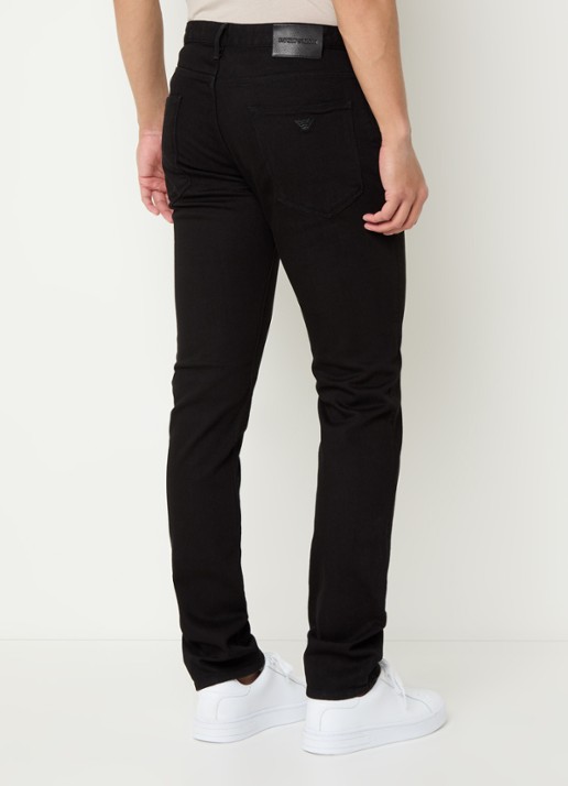 Armani Slim fit jeans met steekzakken - achterkant 5 diepzwart