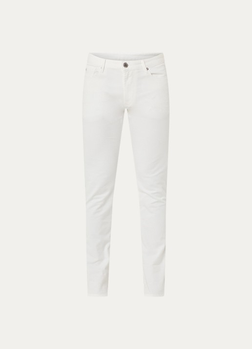 Armani Slim fit jeans met steekzakken - voorkant 3 wit