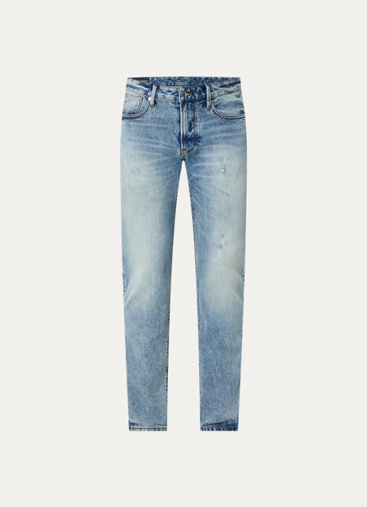Armani Slim fit jeans met steekzakken - voorkant 4 turquoise