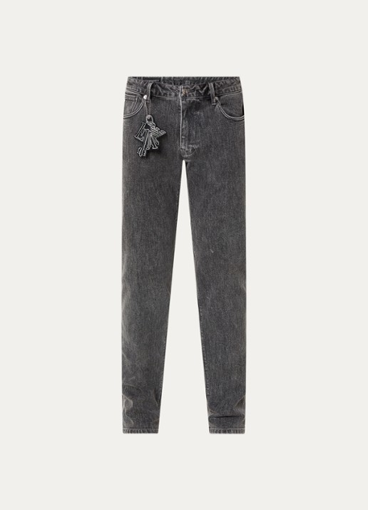 Armani Slim fit jeans met steekzakken - voorkant grijsmele