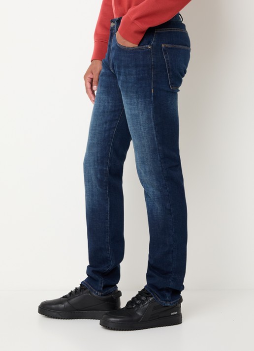 Armani Slim fit jeans met steekzakken - detail 2 blauw