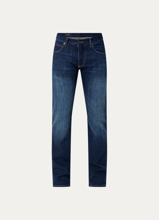 Armani Slim fit jeans met steekzakken - voorkant 4 blauw