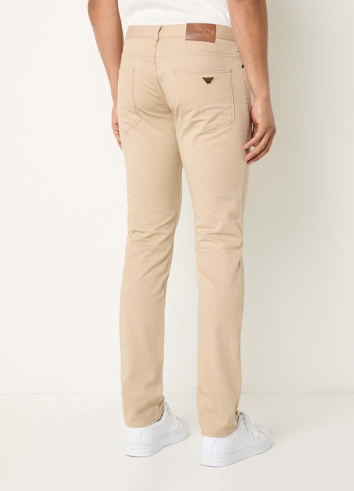 Armani Slim fit jeans met steekzakken - achterkant 3 beige