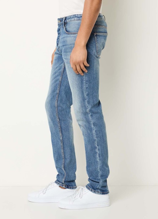 Armani Slim fit jeans met steekzakken - detail 4 blauw