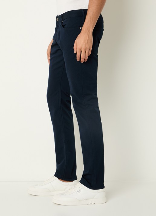 Armani Slim fit jeans met steekzakken - detail 4 donkerblauw
