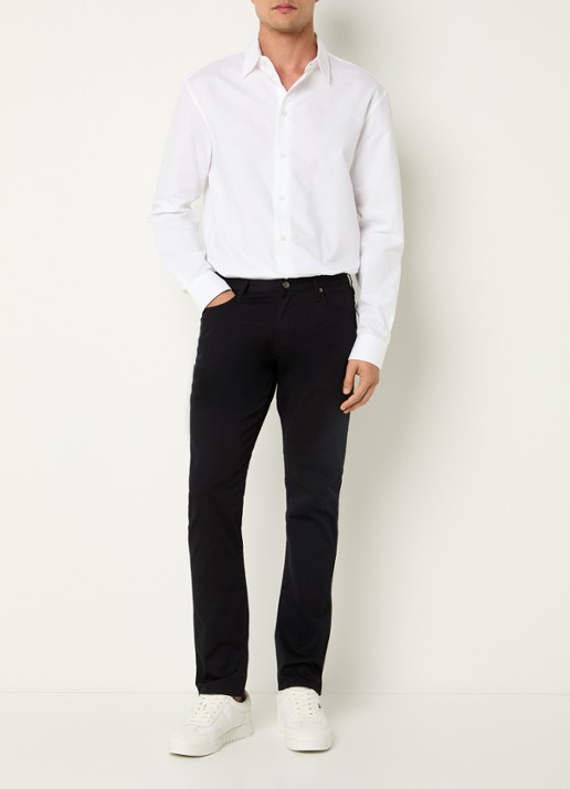 Armani Slim fit jeans met steekzakken - voorkant 5 zwart