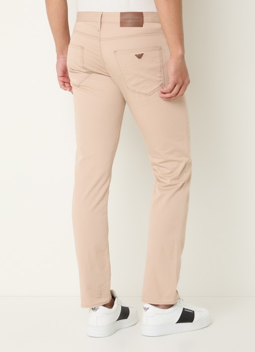 Armani Slim fit jeans met steekzakken - achterkant 5 beige