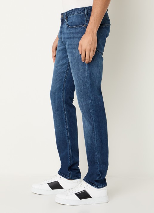 Armani Slim fit jeans met steekzakken - detail 2 indigo