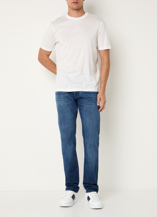 Armani Slim fit jeans met steekzakken - voorkant 5 indigo