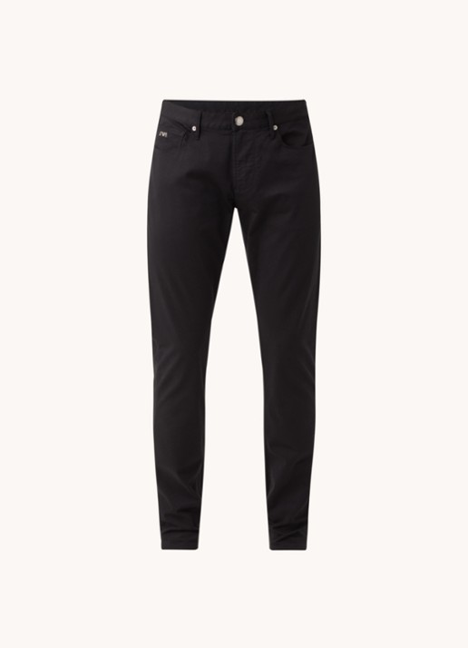 Armani Slim fit jeans met stretch en gekleurde wassing - voorkant 4 zwart