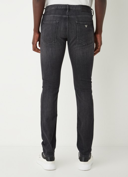 Armani Slim fit jeans met stretch - achterkant 5 antraciet