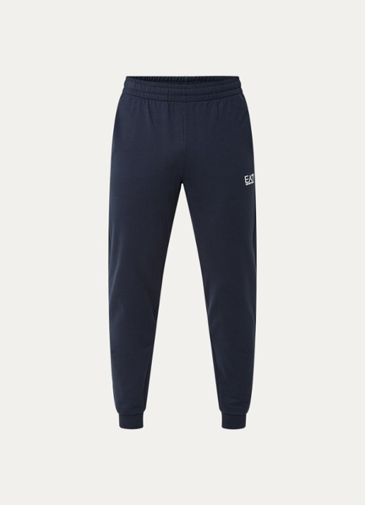 Armani Slim fit joggingbroek met logo en steekzakken - voorkant 4 donkerblauw