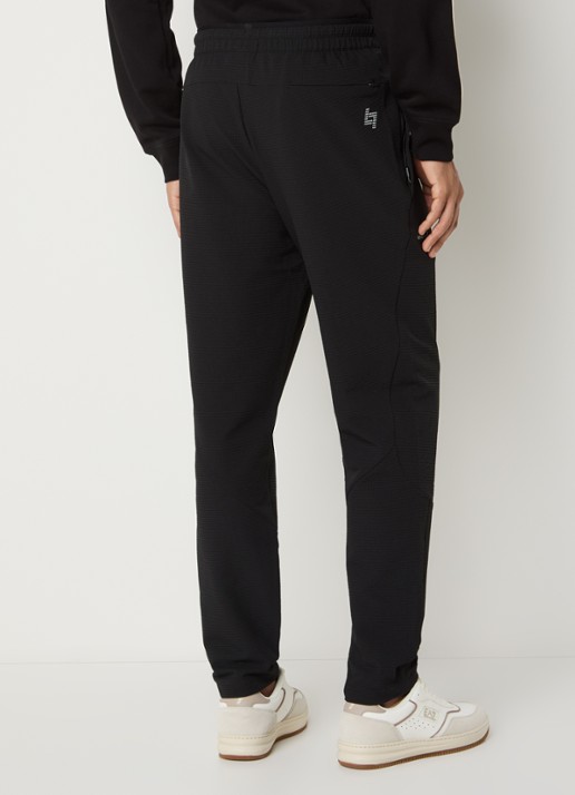 Armani Slim fit joggingbroek met logo en steekzakken - achterkant 3 zwart