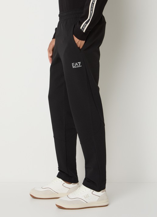 Armani Slim fit joggingbroek met logo en steekzakken - detail 2 zwart