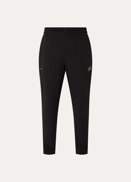 Armani Slim fit joggingbroek met logo en steekzakken - voorkant 4 zwart