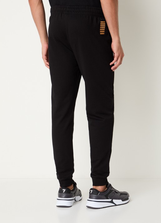 Armani Slim fit joggingbroek met logo en steekzakken - achterkant 5 zwart