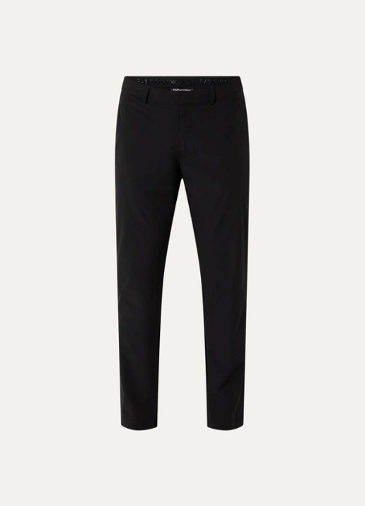 Armani Slim fit pantalon met steekzakken - voorkant 4 zwart