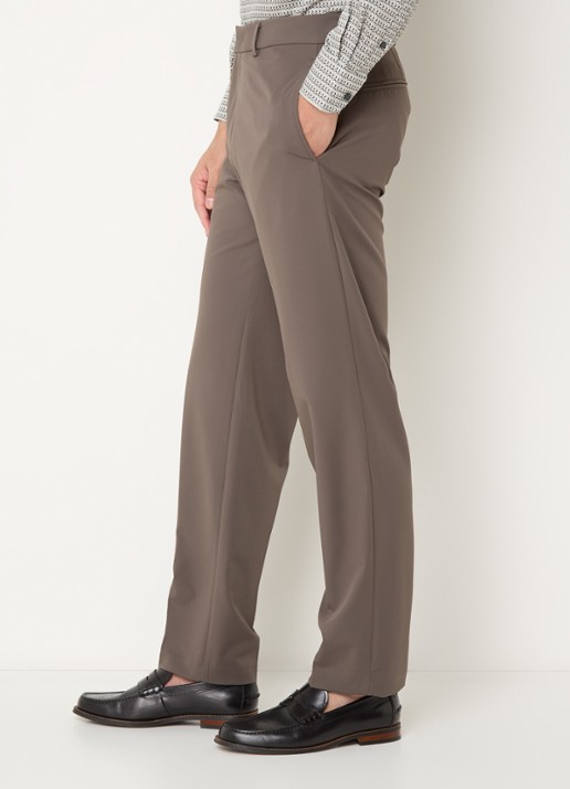 Armani Slim fit pantalon met steekzakken - detail 2 bruin