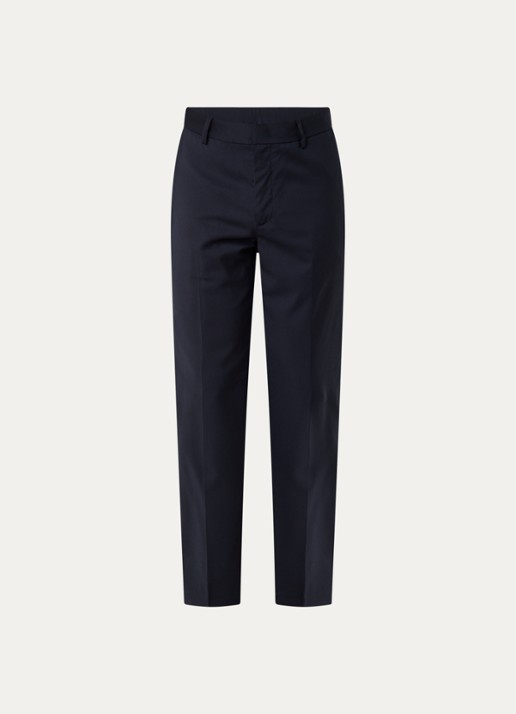 Armani Slim fit pantalon met steekzakken - voorkant 4 donkerblauw