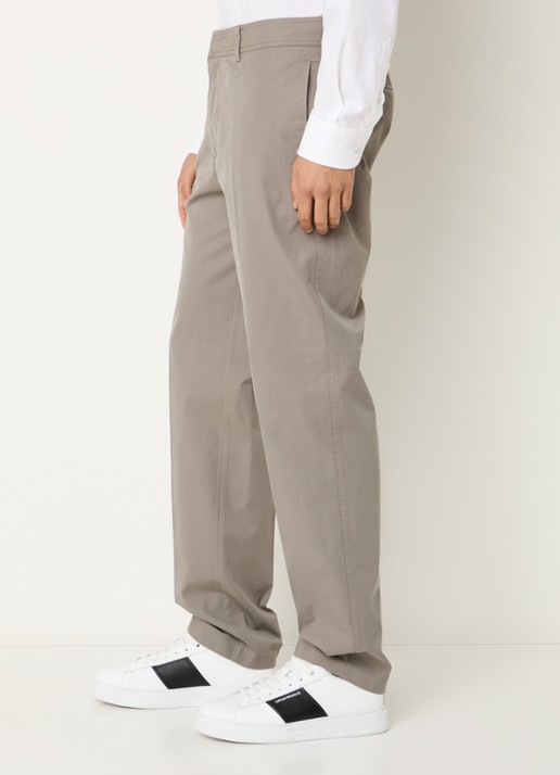 Armani Slim fit pantalon met steekzakken - detail 5 zwart