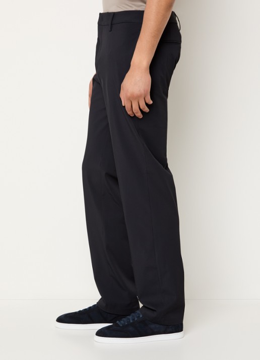 Armani Slim fit pantalon met steekzakken - detail 3 donkerblauw