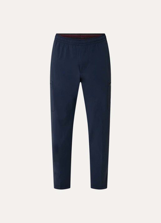 Armani Slim fit trackpants met steekzakken - voorkant donkerblauw