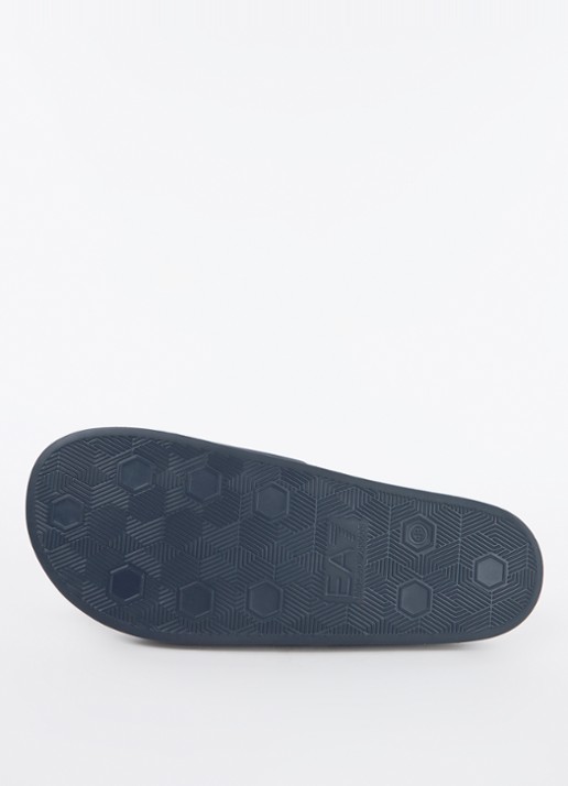 Armani Slipper met logo - detail 5 donkerblauw