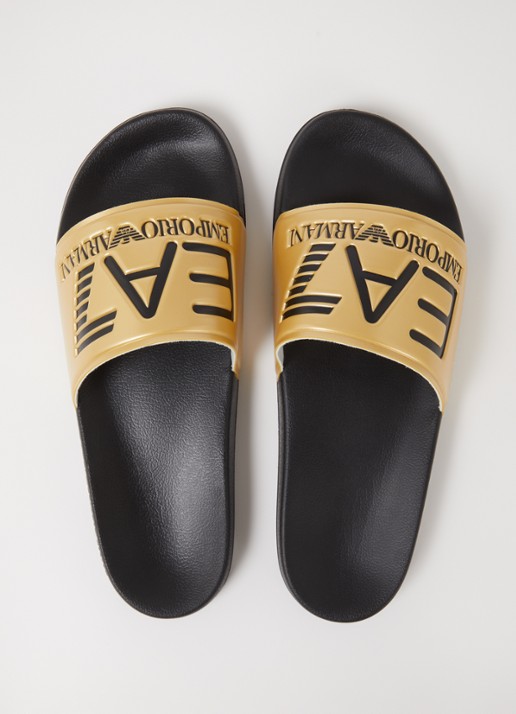 Armani Slipper met logo - detail 4 goud