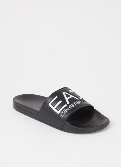 Armani Slipper met logo - voorkant 3 zwart