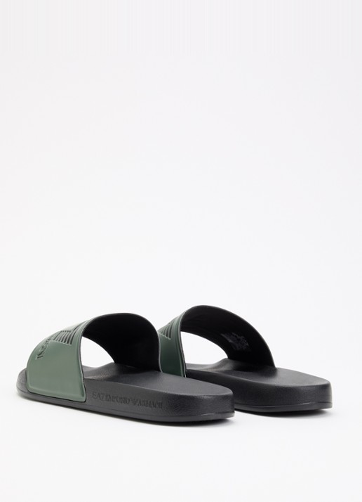 Armani Slipper met logo - achterkant 4 groen