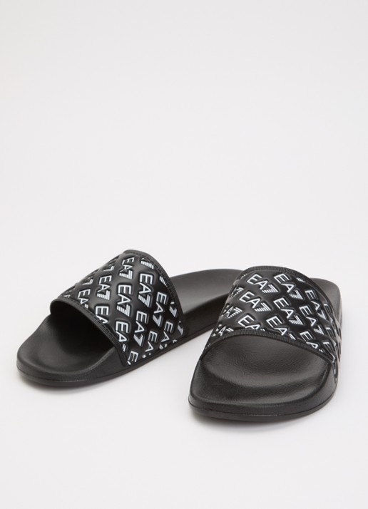 Armani Slipper met logo - detail 2 antraciet