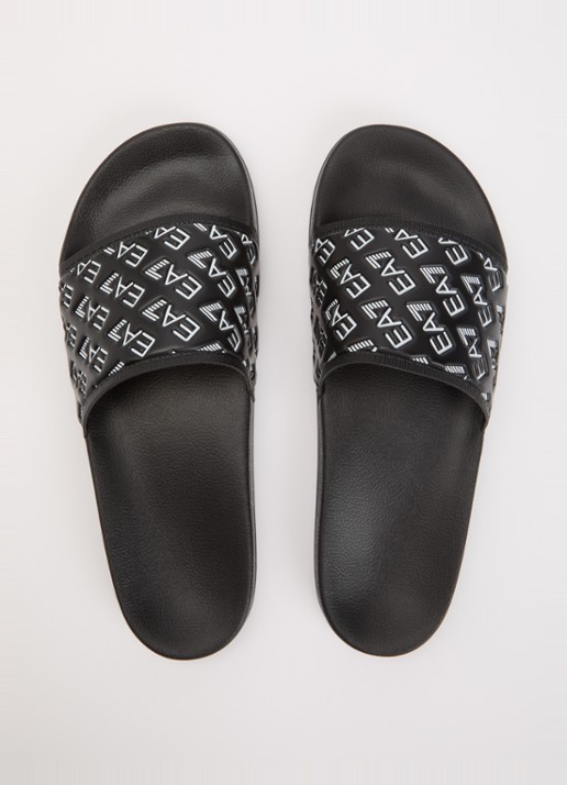 Armani Slipper met logo - detail 3 antraciet