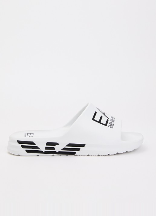 Armani Slipper met logo - voorkant wit