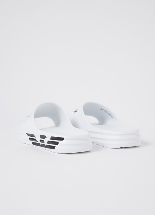 Armani Slipper met logoprint - achterkant wit