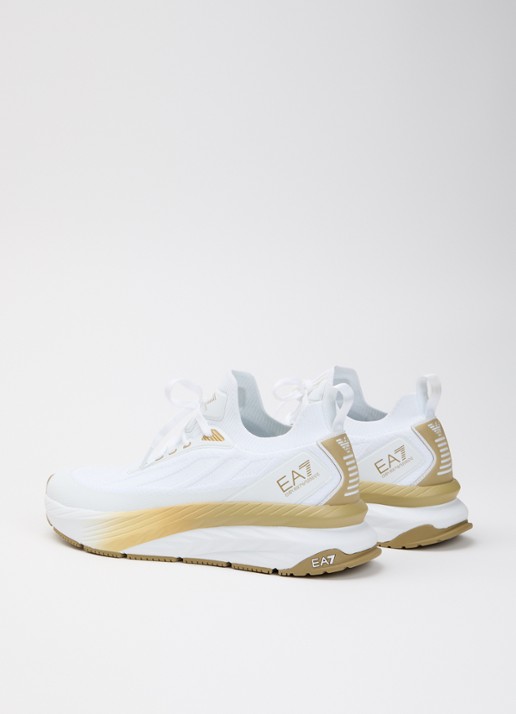 Armani Sneaker met gebreid bovenwerk - achterkant 2 wit