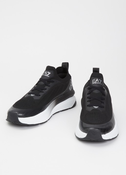 Armani Sneaker met gebreid bovenwerk - detail 2 zwart