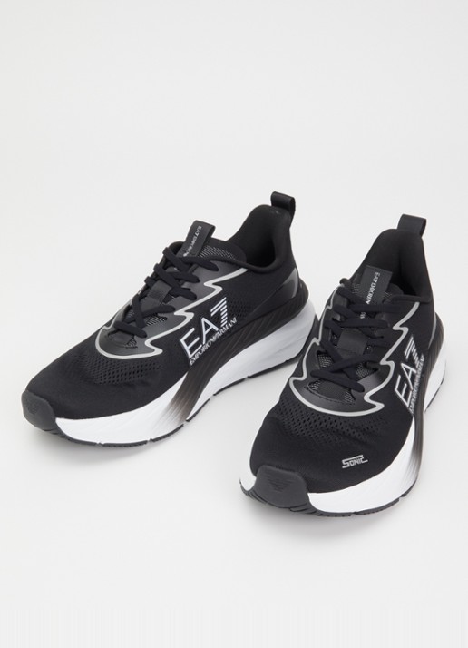 Armani Sneaker met gebreid bovenwerk - detail 3 zwart