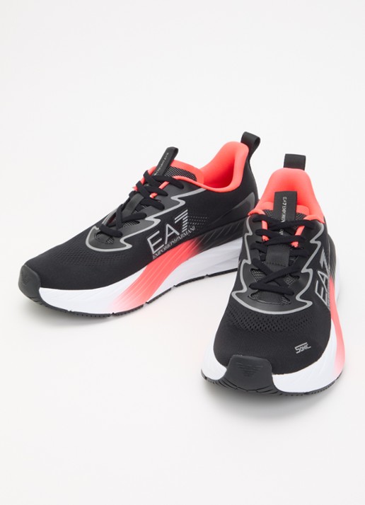 Armani Sneaker met gebreid bovenwerk - detail wit