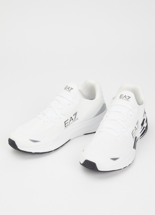 Armani Sneaker met gebreid bovenwerk - detail wit