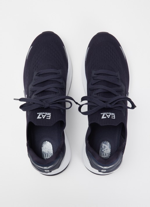 Armani Sneaker met gebreid bovenwerk - detail 4 indigo