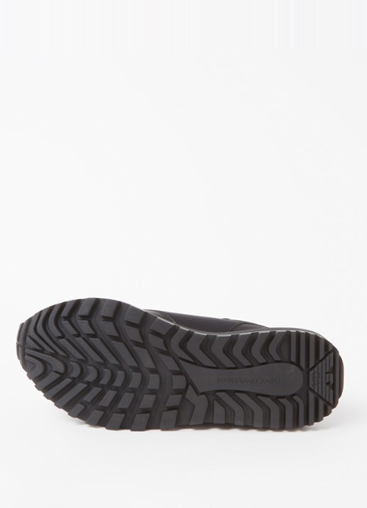 Armani Sneaker met kalfsleren details en logo - detail 4 zwart