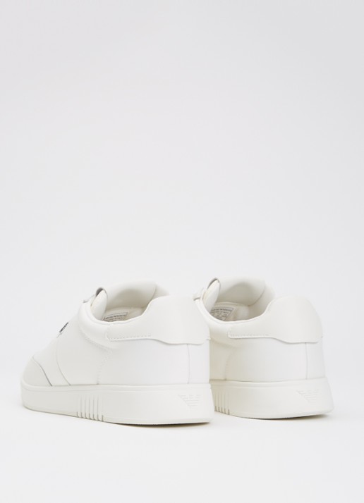 Armani Sneaker met leren details - achterkant 5 wit