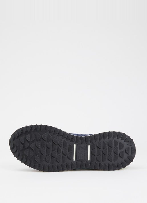 Armani Sneaker met logo en suède details - detail 3 indigo