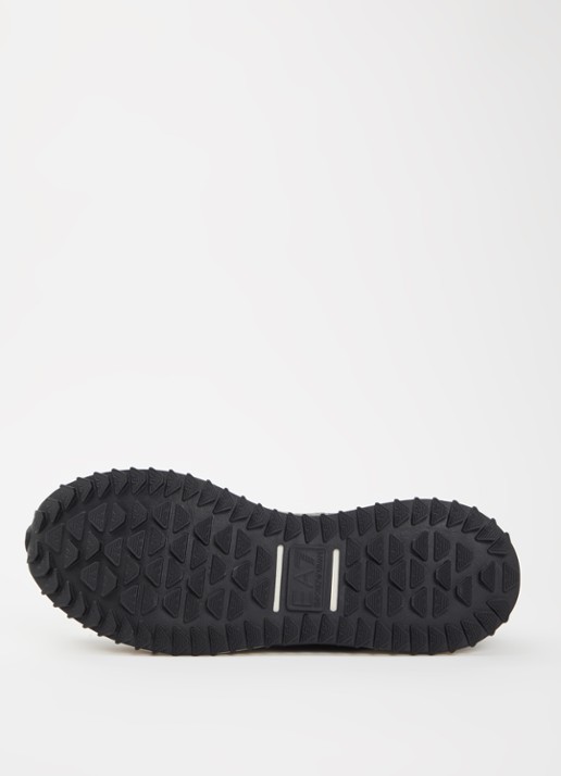 Armani Sneaker met logo en suède details - detail 3 grijs