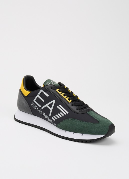 Armani Sneaker met logo en suède details